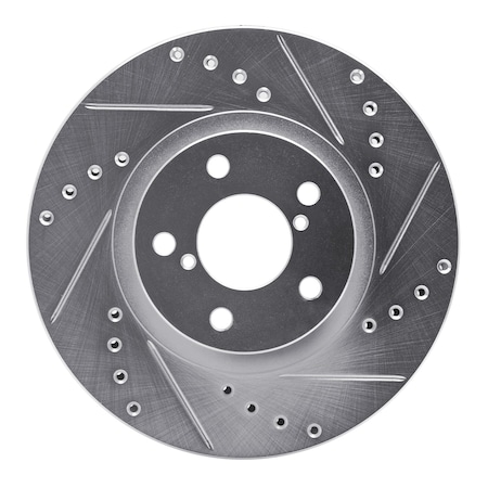 Dynamic Friction Co DFC Brake Rotor - Drilled and Slotted - Silver 631-13009R
