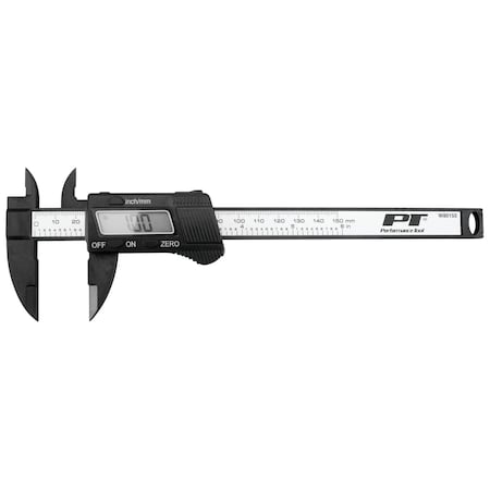 Performance Tool 6 in. Composite Digital Caliper, SAE Metric LCD Display W80155