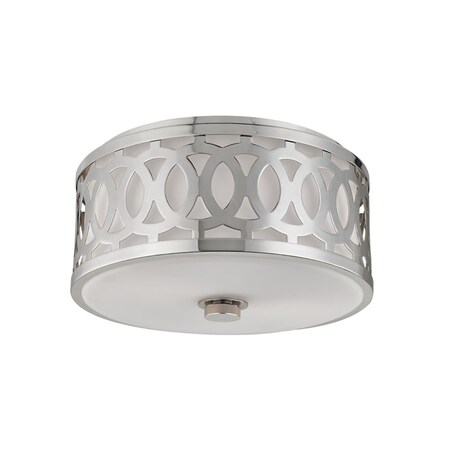 Hudson Valley Lighting Genesee 2 Light Flush Mount 13.5 In. Polished Nickel 4314-PN
