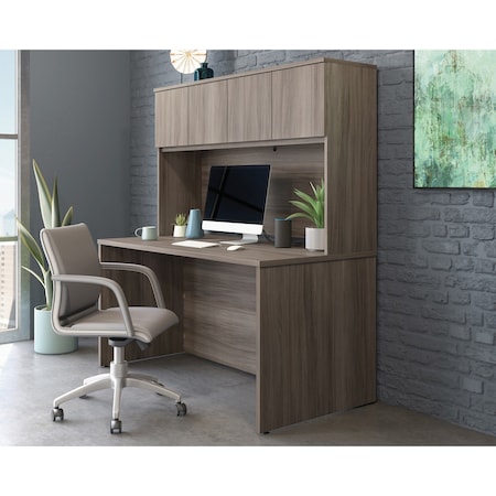 Officeworks By Sauder Affirm 60x30 in. Desk & 60 in. Hutch He Ste A2 431835