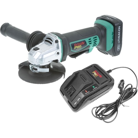 Grizzly Pro 20V Angle Grinder Kit with Li-Ion Battery & Charger T30299X1