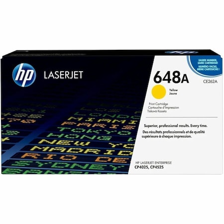 Hp Toner Cartridge, Yellow CE262A