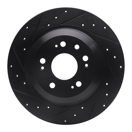 Dynamic Friction Co DFC Brake Rotor - Drilled and Slotted - Black 633-58023L