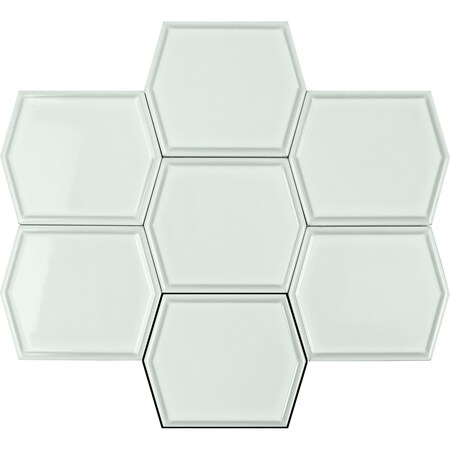 Andova Tiles Chantelle 5-in. x 6-in. Hexagon Bevelled Glossy Ceramic Wall Tile (4.46 Square Feet Per Box) ANDCHAN1050