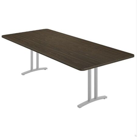 Correll Rectangle Modern Design Conference Table, 96 in W, Particleboard Top, Walnut CC4296R-01-14-01