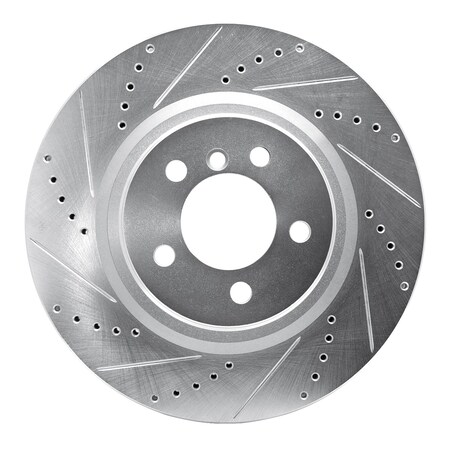 Dynamic Friction Co DFC Brake Rotor - Drilled and Slotted - Silver 631-11014L