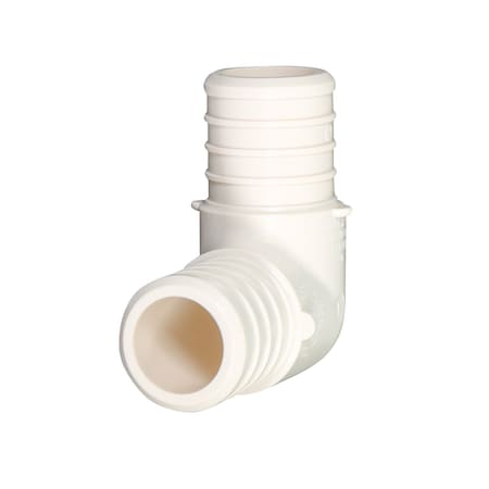 Everflow 1'' PEX Barb 90 Degree Elbow Pipe Fitting; Plastic Poly Alloy PPLN0100
