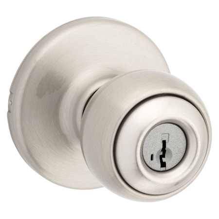 Kwikset Keyed Entry Knob, Satin Nickel 400P156ALRCSK3BX