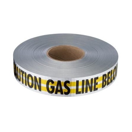 Empire Level CAUTION GAS LINE BURIED BELOW -Premium Reinforced Detectable  Yellow Utility Tape  2in x 1000ft 38-027