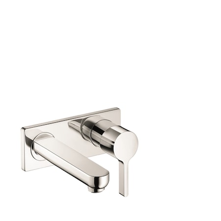 Hansgrohe Metris S Wall-Mounted Single-Handle Faucet Trim, 1.2 GPM in Brushed Nickel 31163821