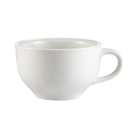 Cac Foodservice CAC China Clinton Narrow Rim 3-3/4-Inch 8-Ounce Super White Porcelain Short Cup, Box of 36, 36PK NCN-37