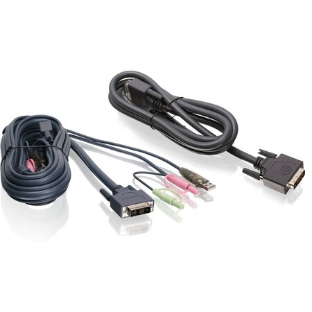 Iogear 6FT DUAL VIEW DVI USB KVM CABLE TAA Compliant G2L7202U