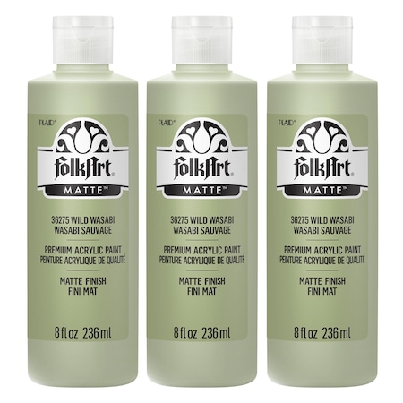 Folkart Acrylic Paint, Matte, Acrylic Base, Wild Wasabi 36275