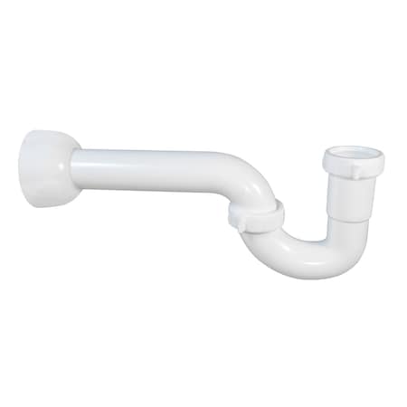 Everflow 1-1/2" Plastic P-Trap W/ Adapter & Flange for Tubular Drain Applications P12812A