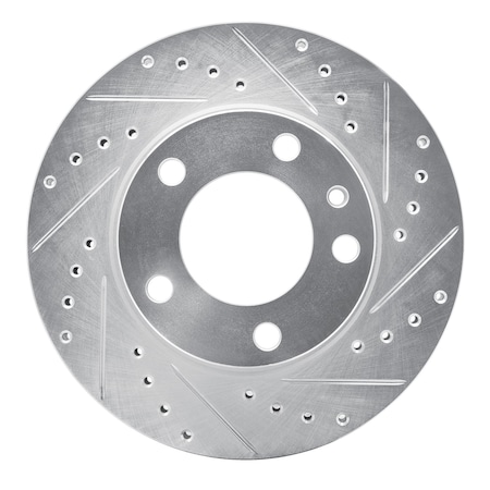 Dynamic Friction Co DFC Brake Rotor - Drilled and Slotted - Silver 631-31012R