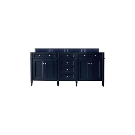 James Martin Vanities Vanity, without top, Victory Blue, 71.8 in W x 22.9 in D, 650-V72-M-VBL