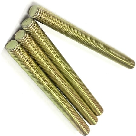 Zmg Fasteners Plus 2 - 12 X 36" FULLY THREADED STRAIGHT ROD SAE GR 8 J429 ZINC TRIVALENT YELLOW 2046053