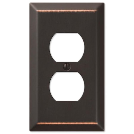 Abacus Century Aged Bronze Steel - 1 Duplex Outlet Wallplate AB3545220