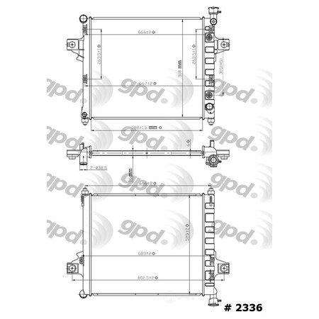 Global Parts Distributors Radiator 2336C