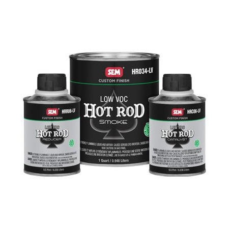 Sem Low VOC Hot Rod Color 1.5 Quart Kit, Can, Smoke, 4:1:1 Mixing HR030-LV