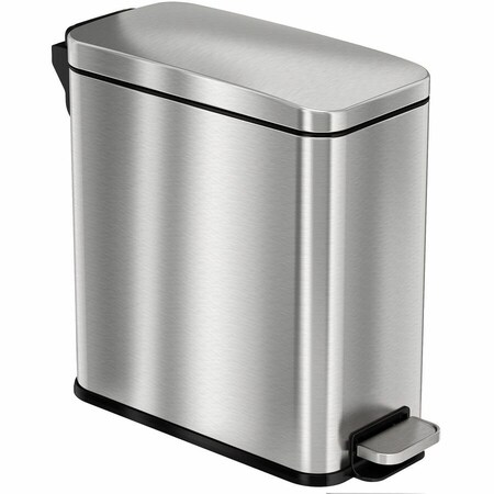 Hls Commercial 3 Gallon Step Trash Can With Plastic Liner HLSS03R