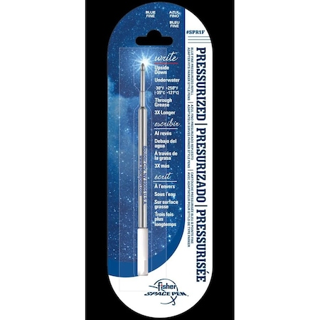 Fisher Space Pen Pen Ink Cartridge, Blue, Ballpoint SPR1F