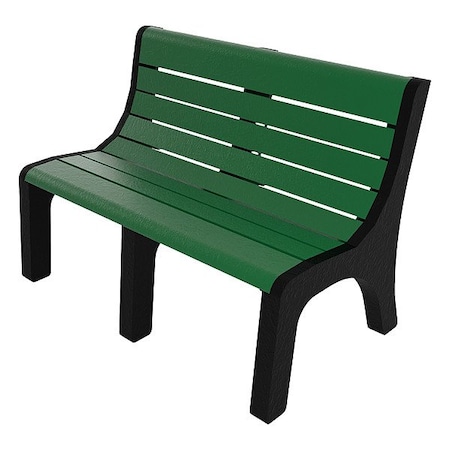 Ultrasite Outdoor Bench, 48 in L, Green PB 4GRENEW
