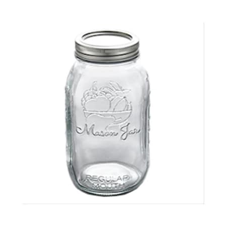 Xuzhou Xinyu Glass Product Homepoint Quart Regular Mouth Glass Mason Jar, 12PK 105011