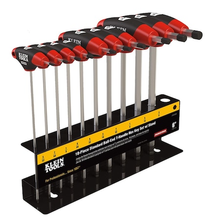 Klein Tools 10 Piece T-Shape Hex Key Set, JTH610EB JTH610EB
