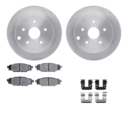 Dynamic Friction Co DFC Brake Rotor with 5000 Brake Pads and Hardware Kit 6512-13162