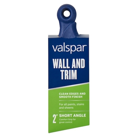 Valspar Wall and Trim Sash Brush, 2 in W, Angle Brush, Polyester Bristle, Ergonomic, Short Handle 880289200