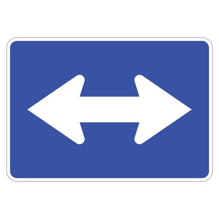 Sign Solutions Usa Traffic Sign, 21 in Width, Aluminum Sign, Horizontal Rectangle DUS10HWT2115M6-4INT