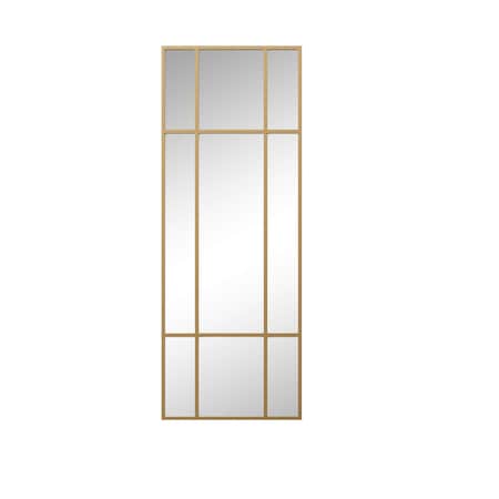 Homeroots 63" Gold Metal Framed Standing Mirror 565100