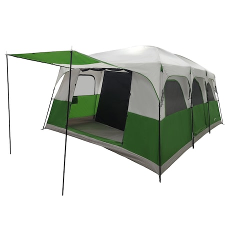 Wakeman 12 Person Large Camping Tent Tall Family Cabin Shelter w/ 2 Room Dividers, 6 Mesh Windows 75-CMP1202