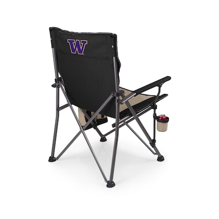 Picnic Time Family Of Brands NCAA Washington Huskies Big Bear XXL Camping Chair with Cooler - Heavy Duty Beach Chair 808-00-175-624-0