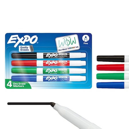 Expo EXPO Dry Erase Fine 4ct B-Asst 86674A