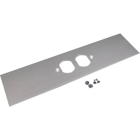 Wiremold Duplex Cover Plate, Gray, Aluminum ALA-DR