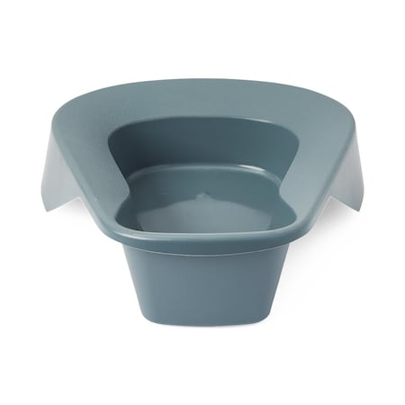 Medline Pontoon Stackable Bedpan, Saddle Shaped, with High Rolled Front, Graphite, 350 lb. Capacity DYND80217H