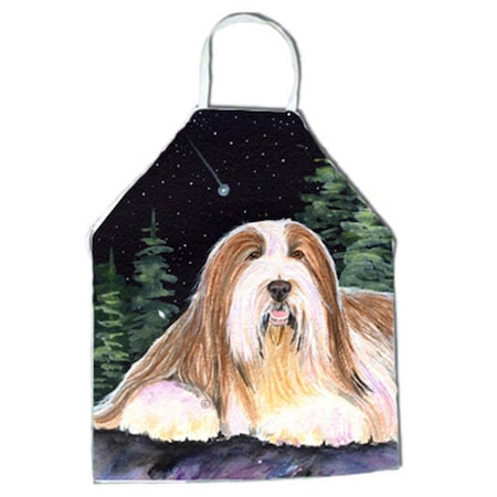 Carolines Treasures Starry Night Bearded Collie Apron - 27 x 31 in. SS8529APRON