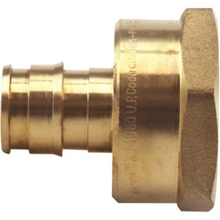 The Mosack Group 0.5 in. Pex-A Barb & 0.75 FNPT Reducing Female Adapter - Brass EPXFA1234