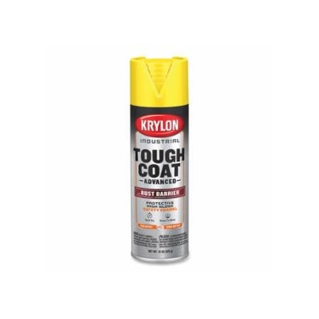 Krylon Industrial Tough Coat Advanced with Rust Barrier Technology Spray Paint, 15 oz, Safety Yellow, Gloss, 6PK 425-K00439008