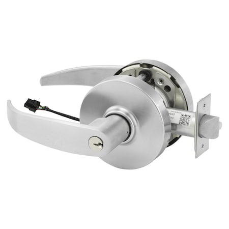 Sargent Grade 1 Electrified Cylindrical Lock, Fail Secure, P Lever, L Rose, 6-Pin Cylinder, Deadlatch, Sati 10XG71 LP 26D