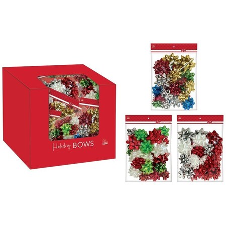Santas Forest Gift Bow, 3 in - 5 in, Premium, Plastic, Assorted 67926