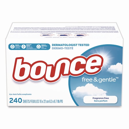 Bounce free and gentle Dryer Sheets, Fragrance-Free, 240PK 24684