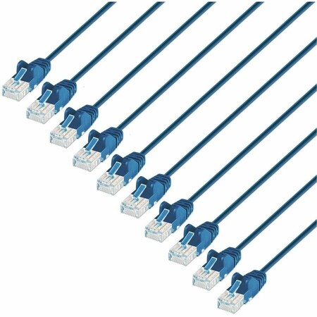 Intellinet Network Solutions CAT6 U/UTP SLIM NETWORK PATCH CABLE, 14 FT., BLUE, 10-PACK, 10PK 742566