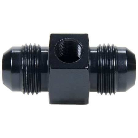 Allstar Performance 8AN Male to 8AN Male 0.125 in. NPT Port Straight Fitting Gauge Adapter - Black Anodize ALL49765