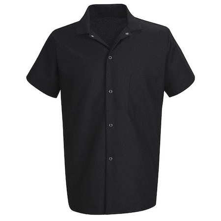 Red Kap Mns Blk Ss Cook Shirt 5020BK SS L