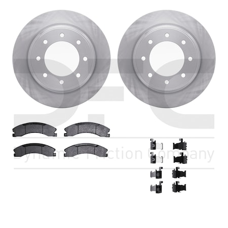 Dynamic Friction Co DFC Brake Rotor- Heavy Duty Brake Pad includes Hardware 6412-67016
