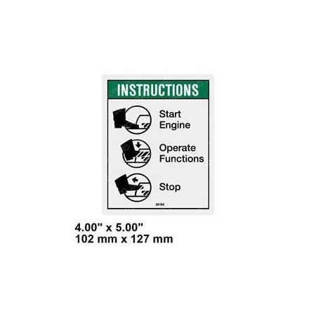 Genie REPLACEMENT DECAL, NOTICE FOOTSWITCH 28165