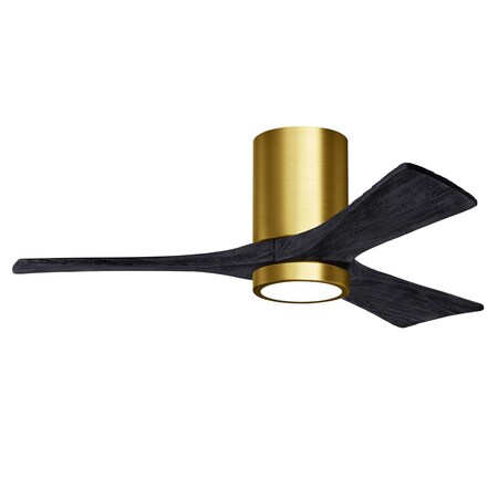 Matthews Fan Co Brushed Brass Ceiling Fan IR3HLK-BRBR-BK-42